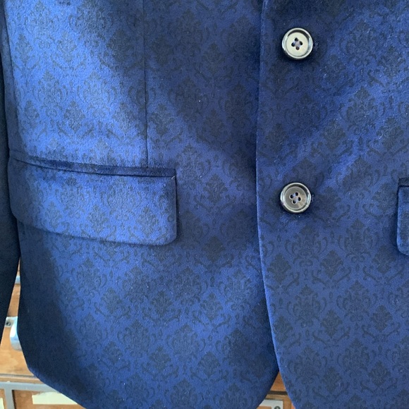 Lauren Ralph Lauren Blue Velvet Blazer - Picture 3 of 15